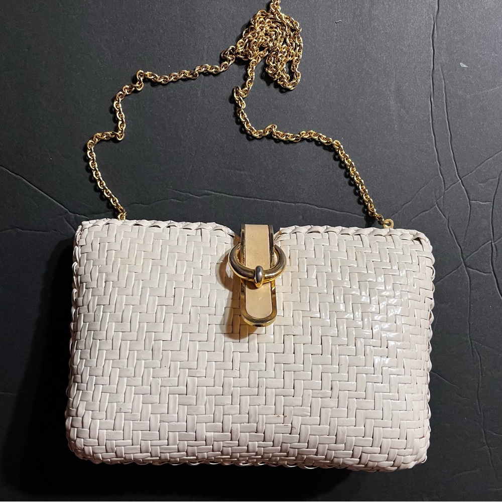 Rodo Vintage Wicker Chain Shoulder Bag
